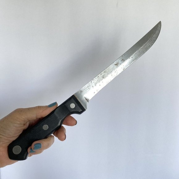 Farberware 8" Forged Stainless Steel Triple Riveted Black Handle Chef Knife - Picture 3 of 6